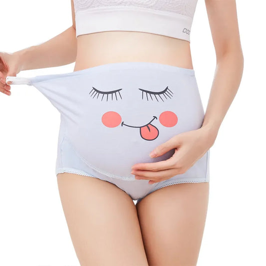 1Pcs Maternity Underwear Cotton Panty Clothes For Pregnant Women Pregnancy Brief High Waist Maternity Panties Intimates Cute